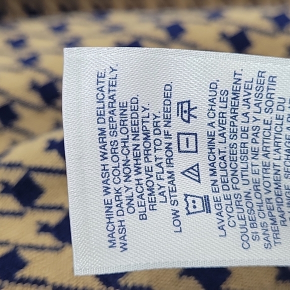 Lands' End Supima Cotton Houndstooth Cardigan Sweater - Picture 7 of 10